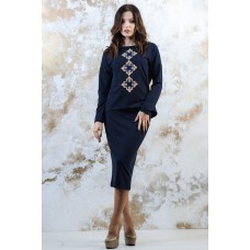 Embroidered Costume "Stars" Navy